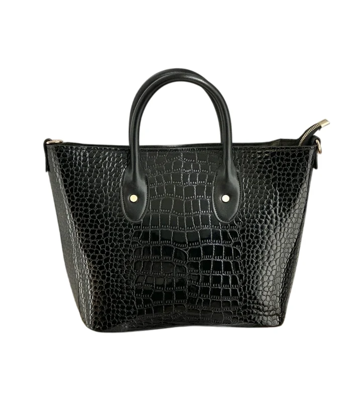 women bag 1882 (2) کیف زنانه چرم مشکی طرحدار مدل شیما