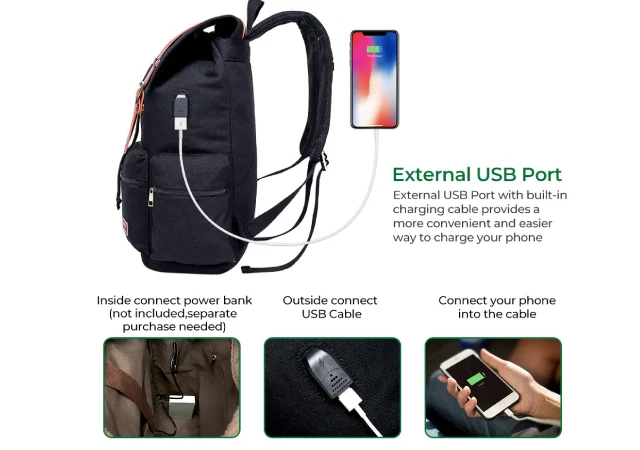 کوله پشتی دانشجویی با خروجی USB
